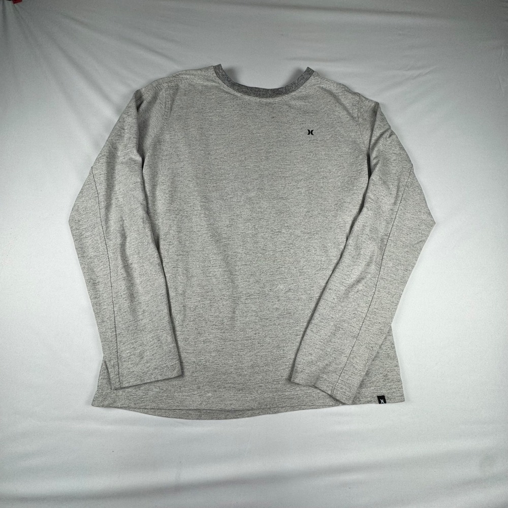 Hurley Mens Heather Grey Long Sleeve Crew Neck T-Shirt Size M‎ B1644-00